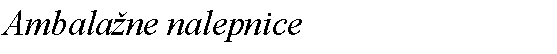 Text Box: Ambalane nalepnice